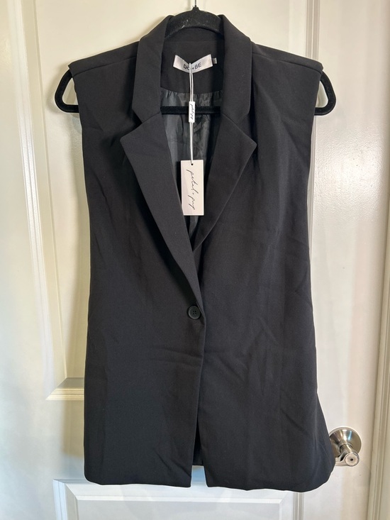 DO+BE Tops - Do+be‎ Black Sleeveless Blazer Vest Size Medium New